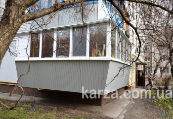 Увеличение балкона по плите